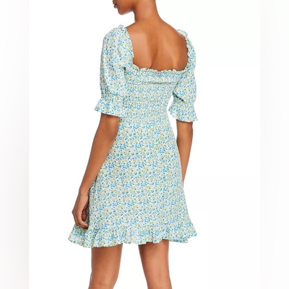 Faithfull the Brand Donna 🌸 floral-print crepe mini dress Size 4/Small - Picture 8 of 12